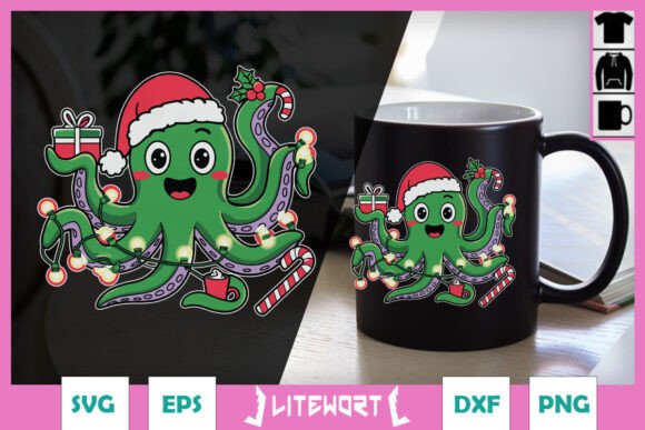 Cute Christmas Octopus Funny SVG Review
