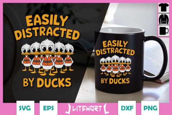 Easily Distracted by Duck Funny SVG Review