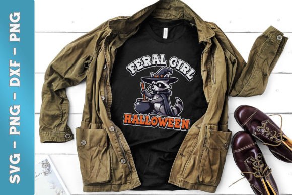 Feral Girl Raccoon Halloween Funny SVG Review