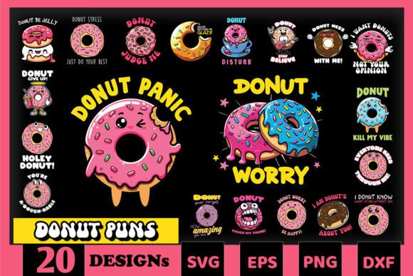 Funny Donut Puns SVG Bundle Review for Real Embroidery Projects