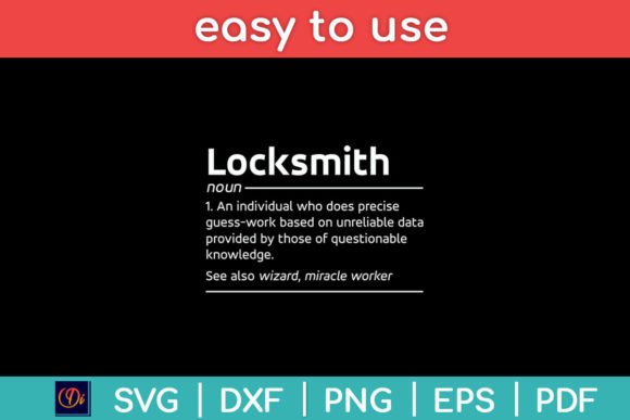 Locksmith Definition Noun Funny Svg File Review