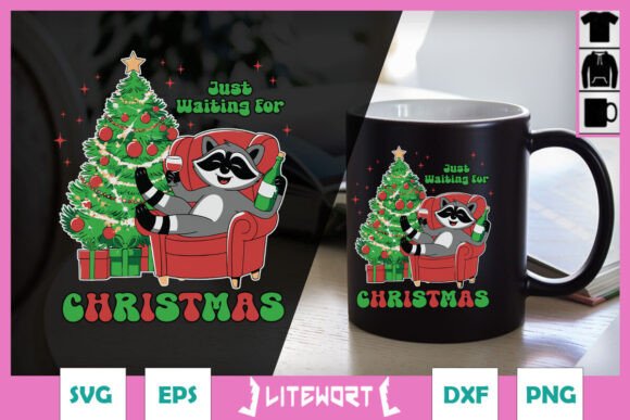 Raccoon Waiting for Christmas Funny SVG Review