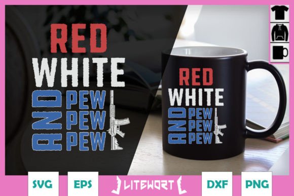 Red White and Pewpewpew Funny SVG Review