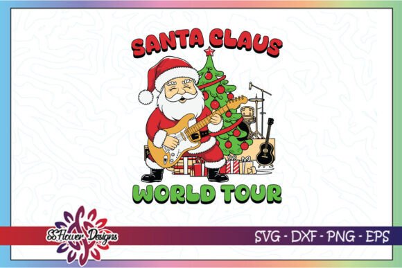 Retro Santa Claus World Tour Funny SVG Review